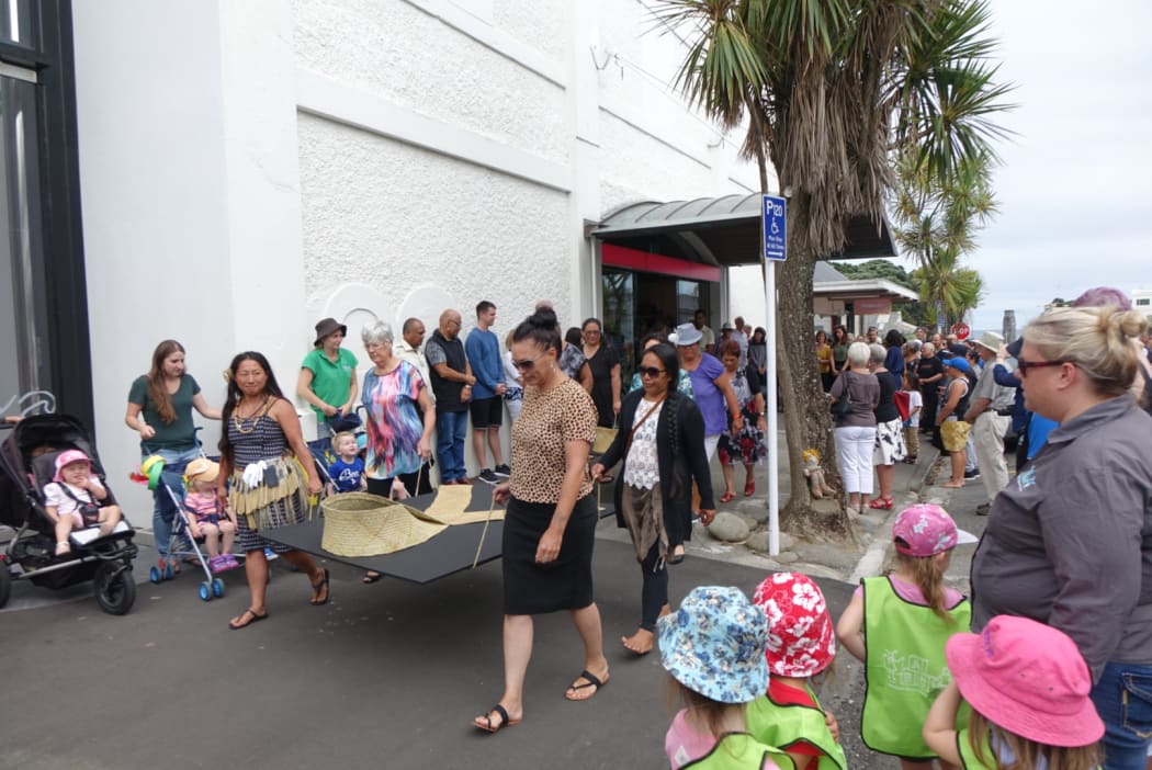 A silent Walk For Peace leaves the Govett Brewster Art Gallery in New Plymouth on 5 February 2016.