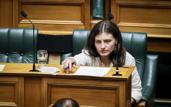 Green Party MP Chloe Swarbrick during Question Time in Parliament