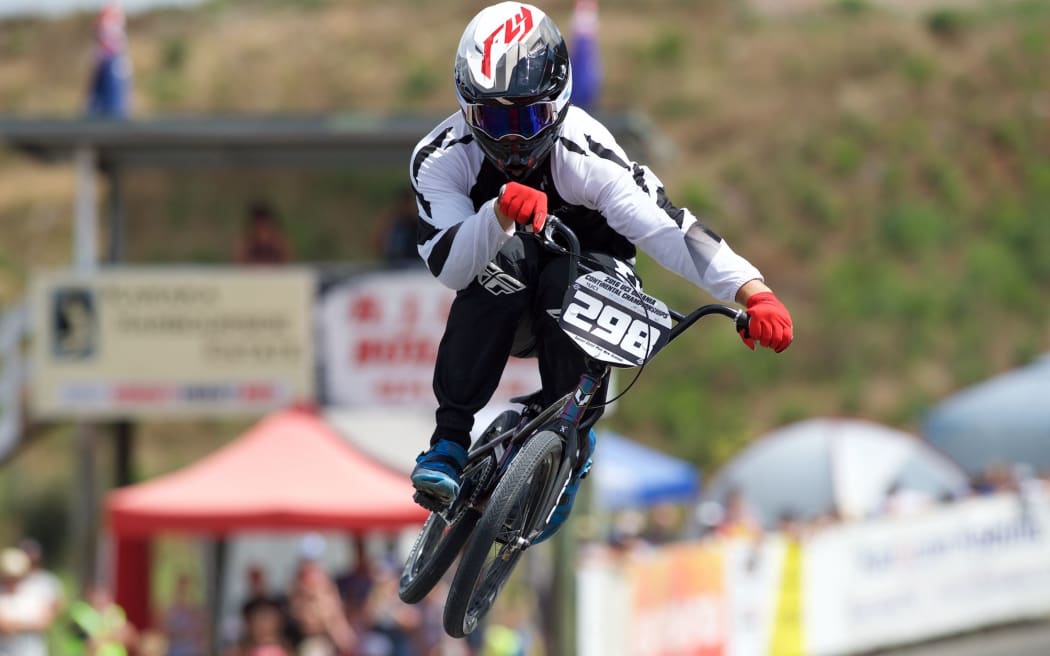 Papakura's Maynard Peel in action at the Oceania champs earlier this year.