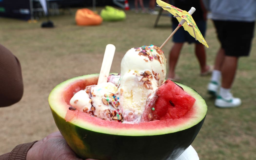 The infamous watermelon ice cream at Pasifika Festival