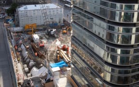The construction site for Seascape Apartments.