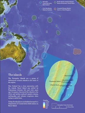The Kermadec Ocean Sanctuary, pictured along with other large marine protected areas in the Pacific.