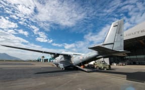 French military readies aid consignment in New Caledonia for victims of Cyclone Harold in Vanuatu