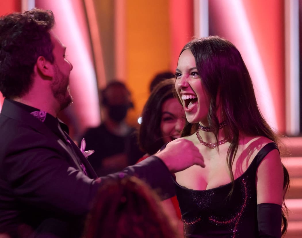 Olivia Rodrigo accepts Best Pop Vocal Album for Sour during the 64th Annual GRAMMY Awards at MGM Grand Garden Arena on April 03, 2022 in Las Vegas, Nevada.