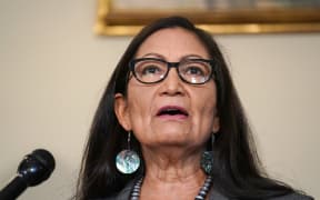 Representative Deb Haaland (D-NM) at the Back the Thrive Agenda press conference at the Longworth Office Building on September 10, 2020 in Washington, DC.