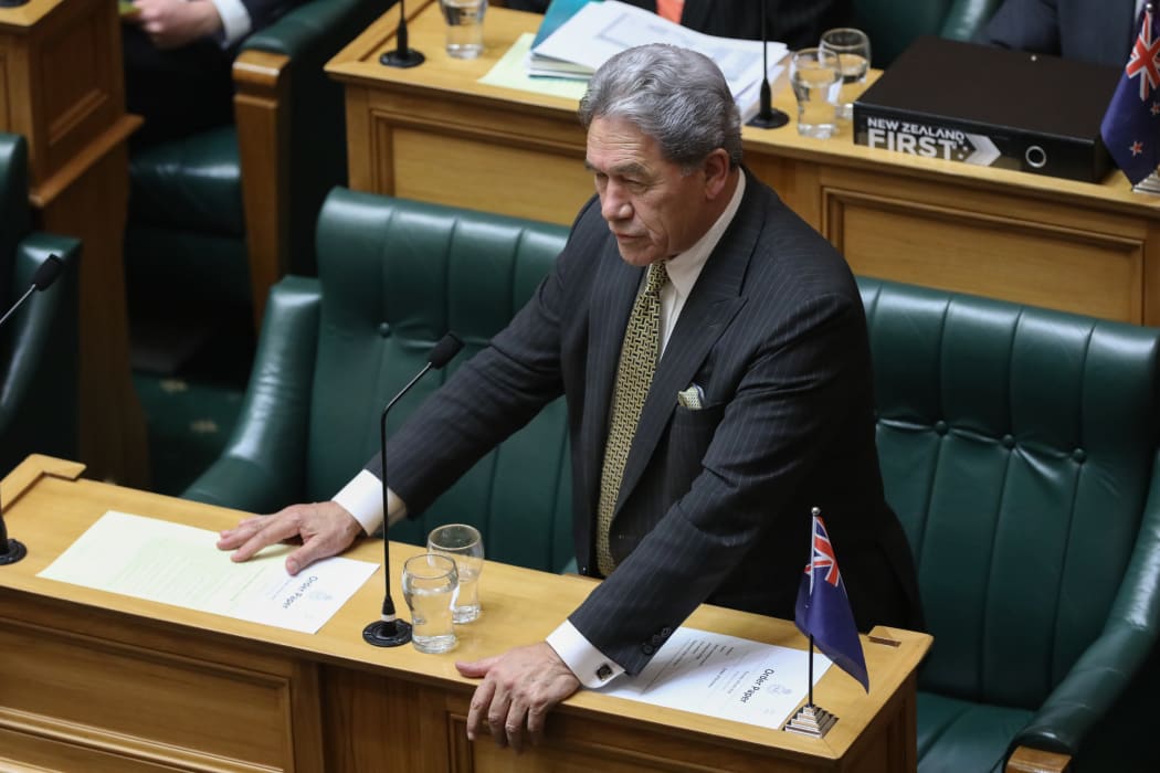 Winston Peters as acting Prime Minister