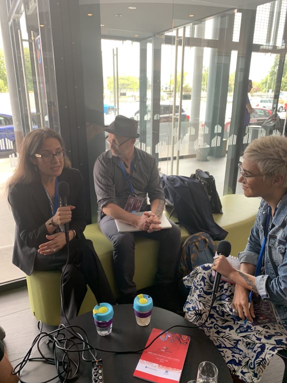 Emma interviewing Professor Nadine Caron at LIME