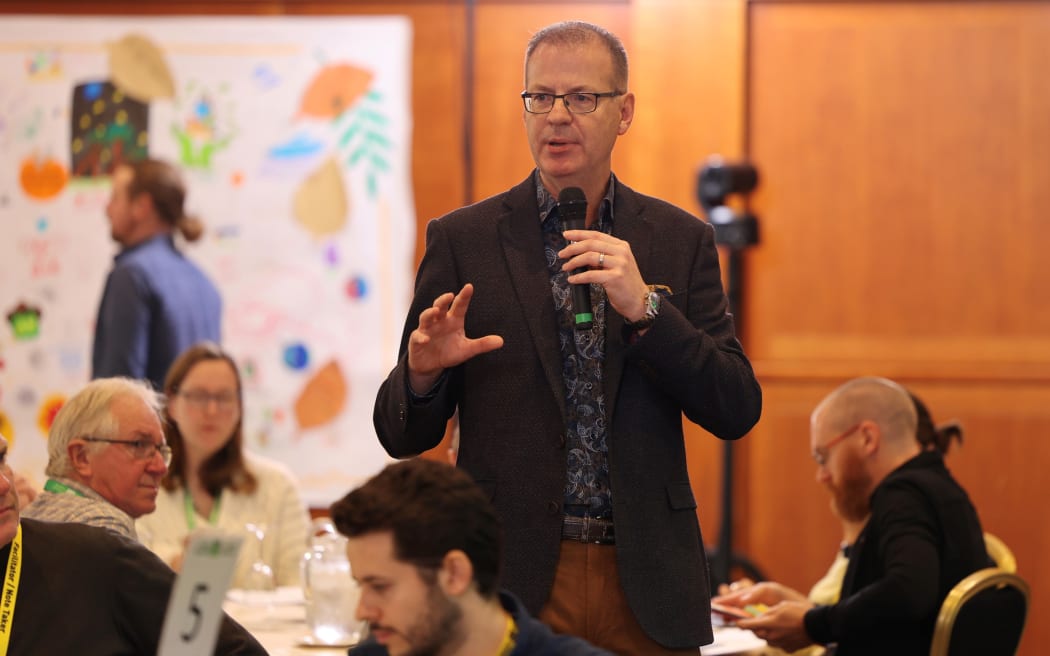 Irish Electoral Commission Chief Executive Art O'Leary speaks to a 2022 citizens' assembly on biodiversity loss in Dublin.