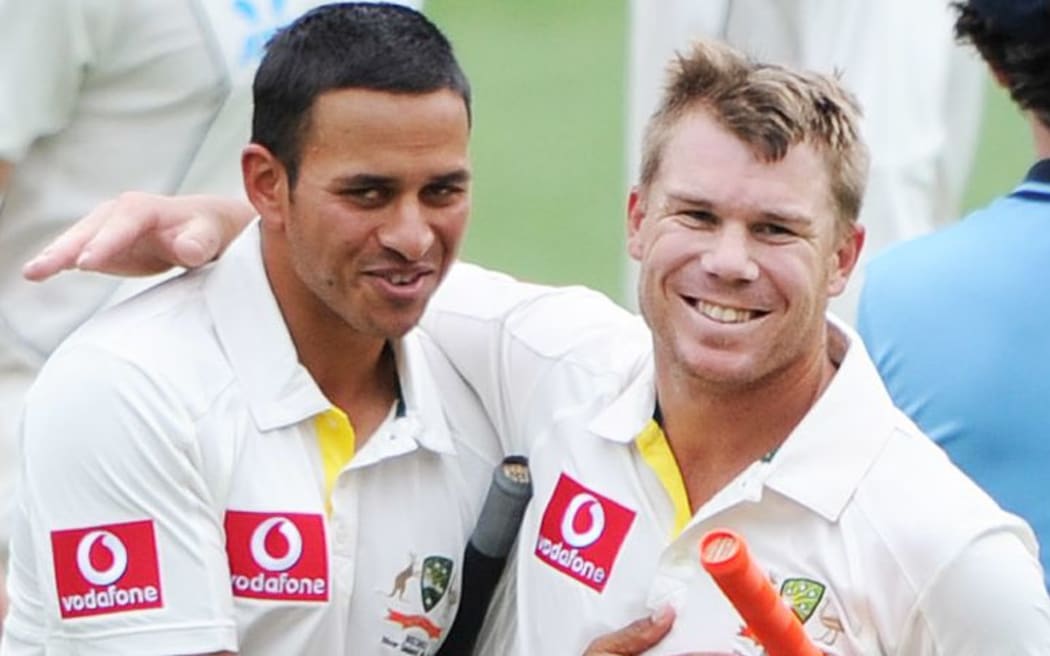 Usman Khawaja and David Warner.