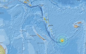 This US Geological Survey image locates the 7.6 earthquake near the Loyalty Islands.