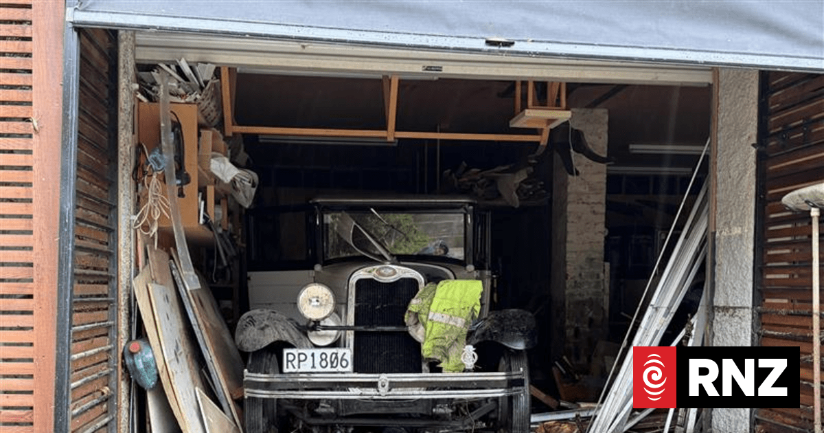 Vintage cars, stamp collection damaged by floodwaters in wild Wellington weather