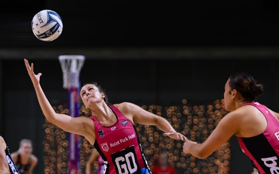 Jeante Strydom of the Steel during the ANZ Premiership Netball match, Tactix Vs Steel, at Wolfbrook Arena, Christchurch, New Zealand, 15th April 2024. Copyright photo: John Davidson / www.photosport.nz