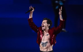 British singer Harry Styles performs on stage during BRIT Awards 2023 ceremony and live show in London on February 11, 2023. (Photo by Ben Stansall / AFP) /