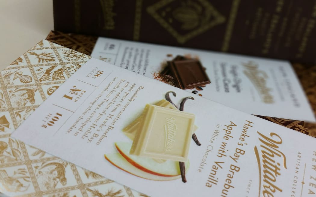 Whittaker's 'Hawke's Bay Braeburn Apple with Vanilla in White Chocolate', which uses vanilla beans from Tonga