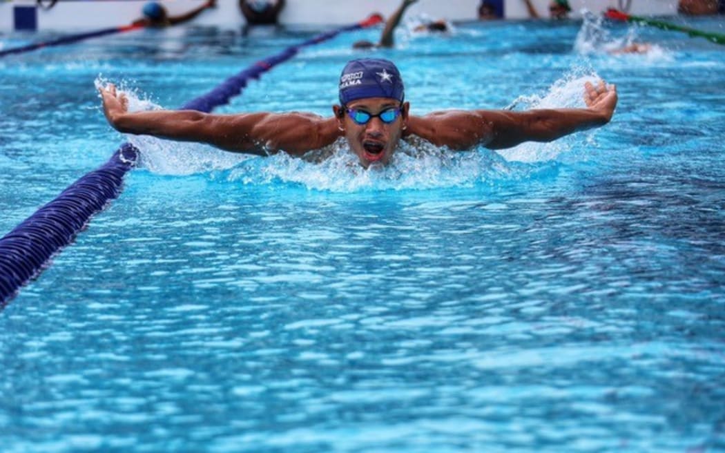 Isaiah Aleksenko won gold in the 2023 Pacific Games after dominating the 200m butterfly event at the Aquatics Center on Wednesday night in Honiara, Solomon Islands. 22 November 2023