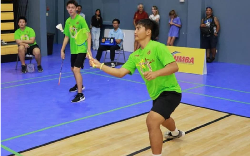 Northern Marianas badminton players in action. Photo: NMBA