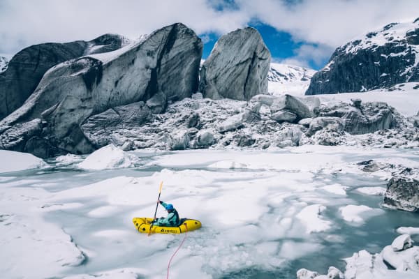 The seven-day journey was undertaken with packraft, skis and on foot.