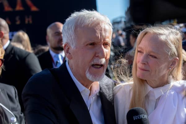 Director James Cameron walks the red carpet at the Avatar: Fire and Ash premiere in Wellington on 13 December 2025.