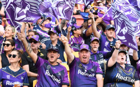 Storm fans are seen before the NRL Preliminary Final match between Melbourne Storm and Penrith Panthers at Suncorp Stadium in Brisbane, Wednesday, May 1, 2019. (AAP Image/Dave Hunt / www.photosport.nz