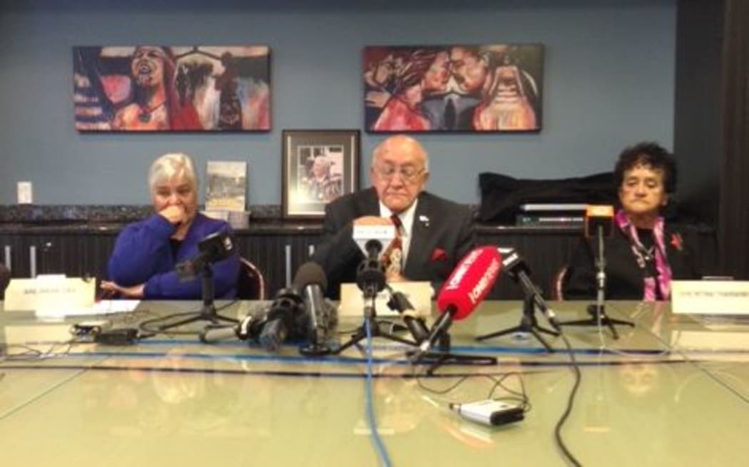 Dame Tariana Turia, Sir Tipene O'Regan and Dame Iritana Tawhiwhirangi.