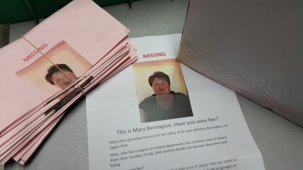 More than 23,000 flyers have been donated and dropped into letterboxes throughout the Hutt Valley in the search for Mary Berrington.