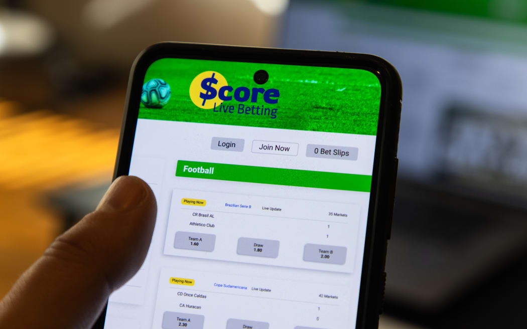 A re-creation of a person using an online sports betting platform.