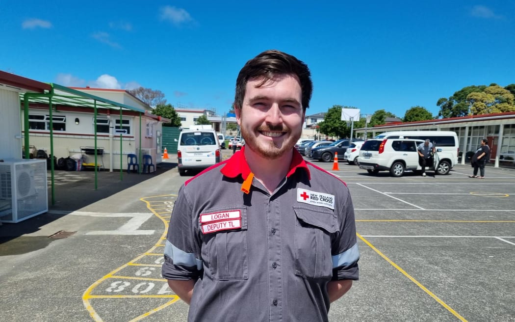Red Cross member Logan Sheehan