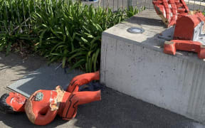 Police are investigating the destruction of a carving gifted by mana whenua and displayed at Pukekohe Train Station.