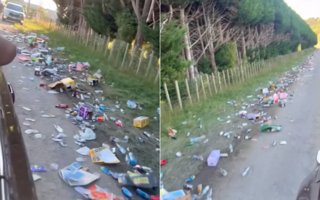 Rhythm and Vines attendees leave Gisborne road covered in rubbish RNZ