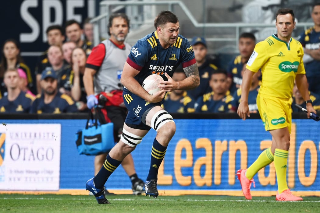 Liam Squire playing against the Crusaders