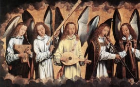 Angel Musicians (left panel) - Hans Memling