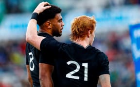 Autumn Nations Series, Stadio Olimpico, Rome, Italy 6/11/2021
Italy vs New Zealand
New Zealand's Hoskins Sotutu celebrates with Finlay Christie after scoring a try
Copyright photo: Matteo Ciambelli / www.photosport.nz