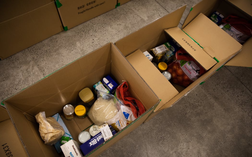 Food parcels at  BBM HQ in Manukau.