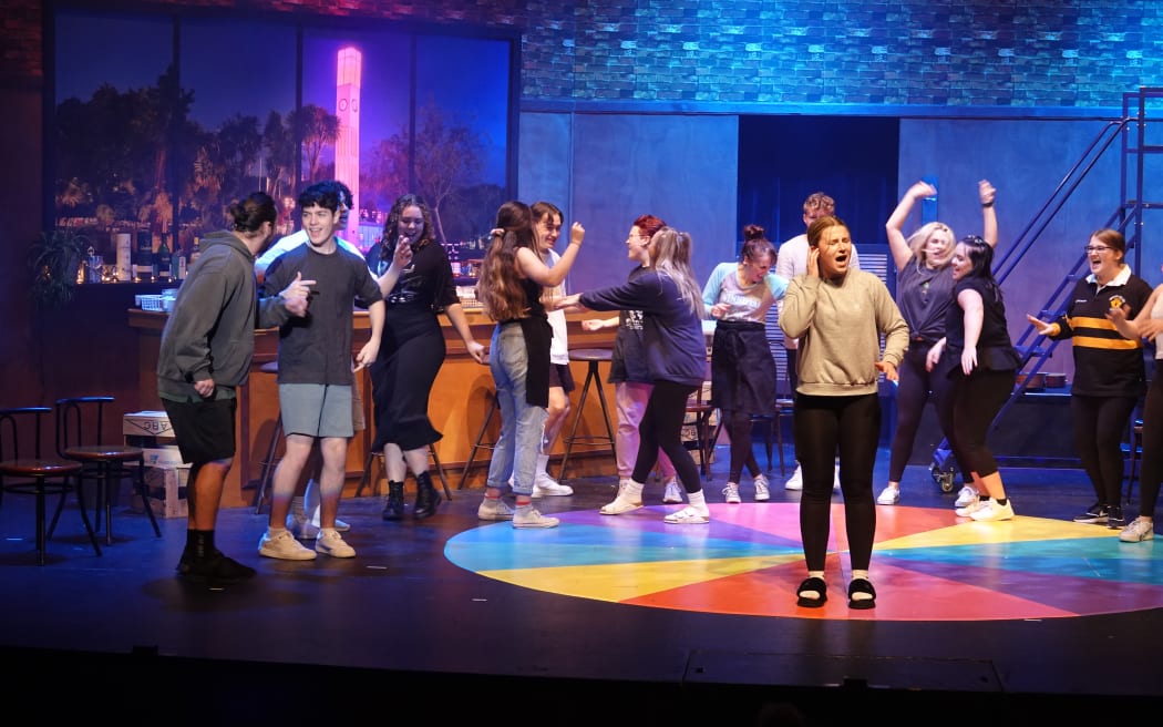 The cast of Act Three Productions’ Godspell has still faced Covid disruptions.