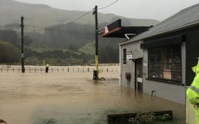 Little River, about 30 kilometres south of Christchurch, was cut off after State Highway 75 due to flooding.