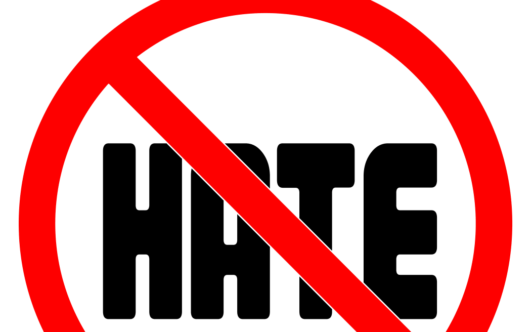 No HATE sign vector illustration