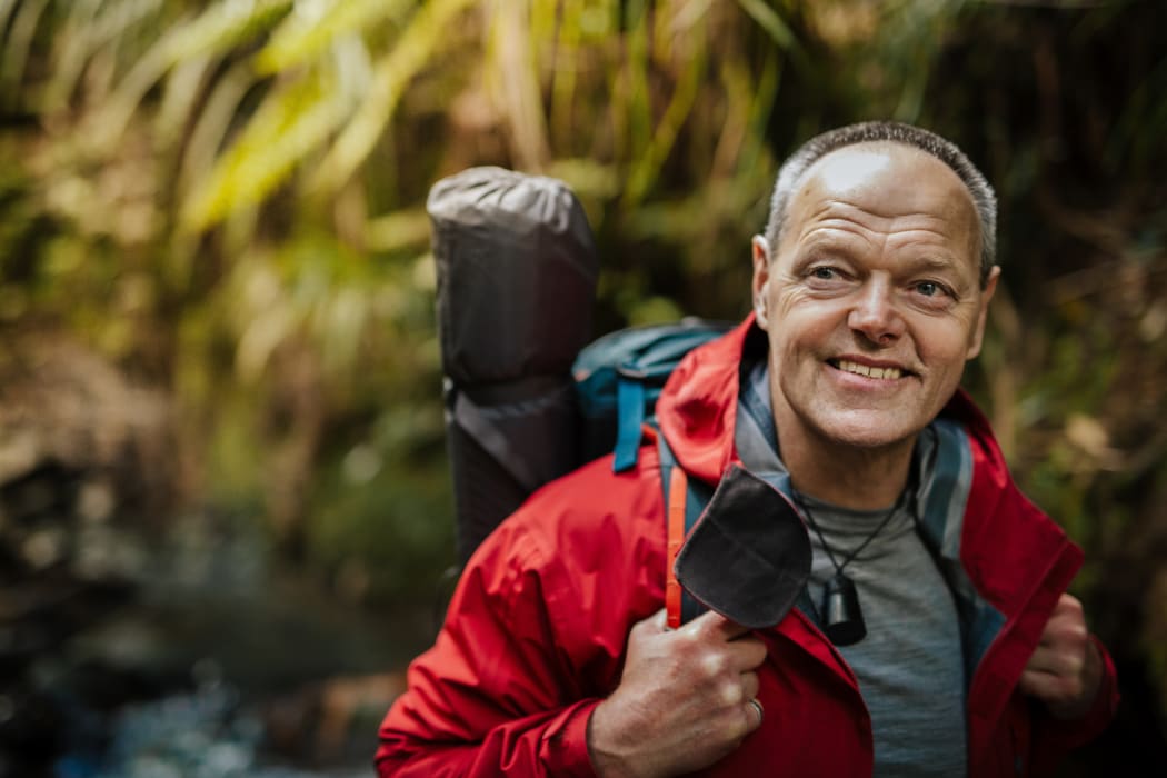 A portrait of Bruce Hopkins before beginning to walk Te Araroa.