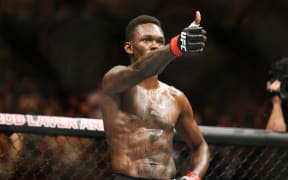 Israel Adesanya after his unanimous decision win over Brazil's Anderson Silva.