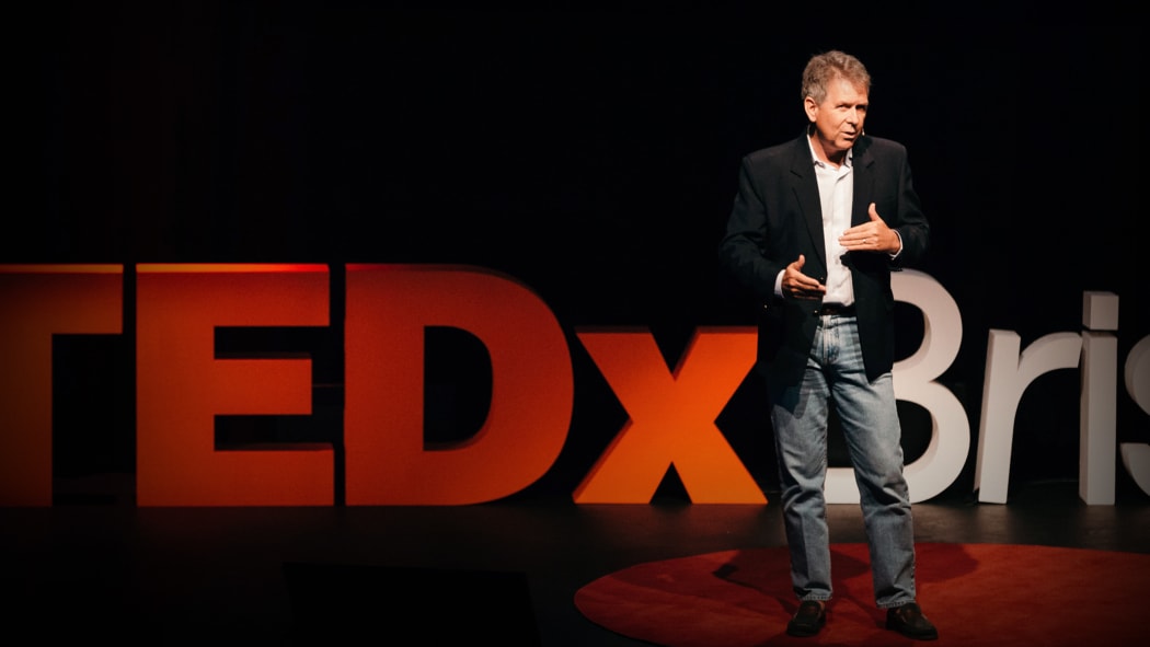 Dr George Blair-West speaking at Tedx Brisbane in 2017