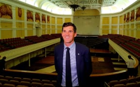 Wellington mayor Justin Lester in the town hall.