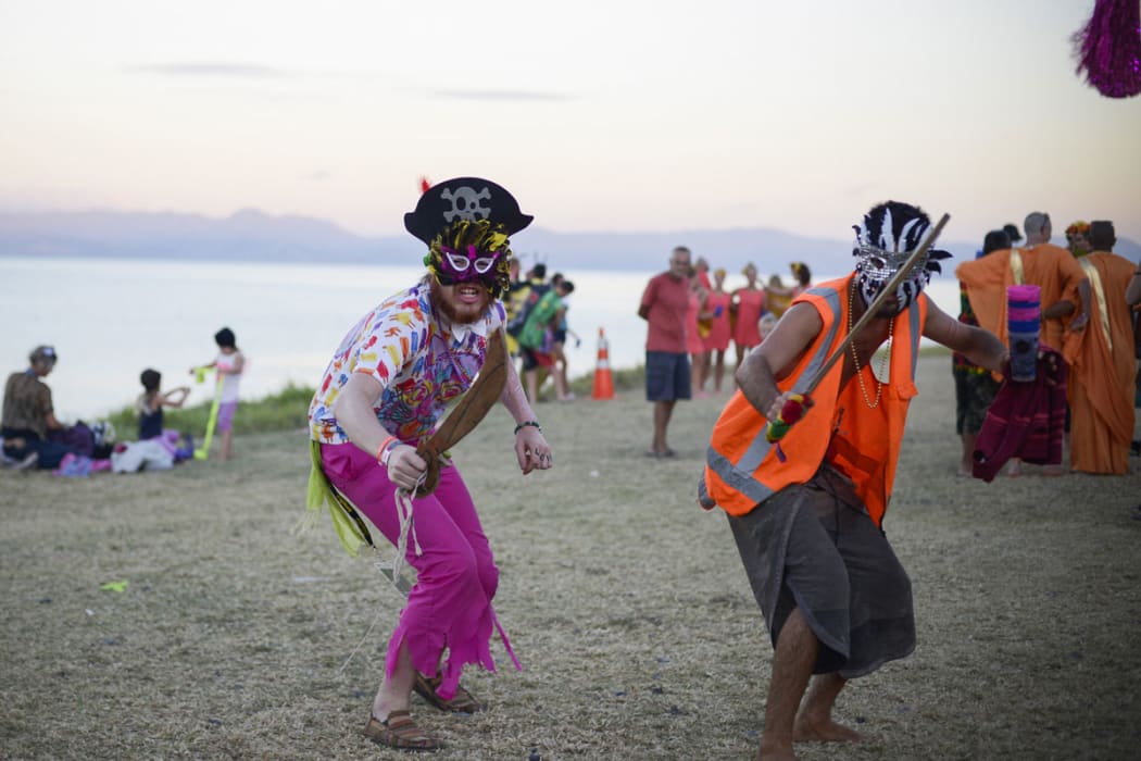 Pirates on the beach at Splore 2014.