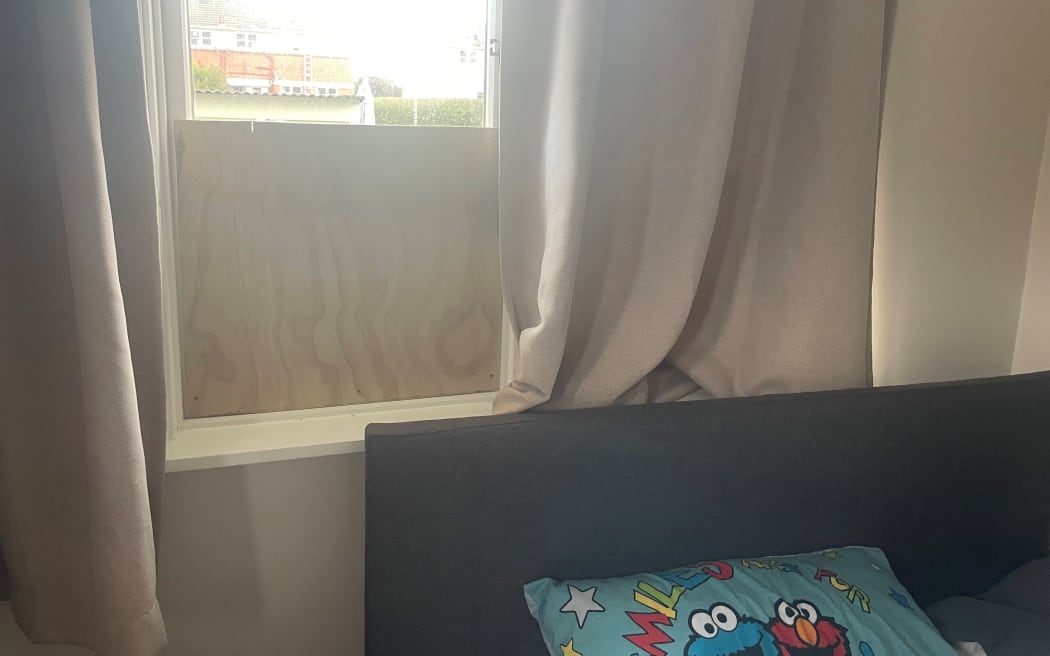 The window above Alex's bed