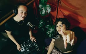Share the Elevator podcast producer Ella Simanu and host Gyllian Falute Taei