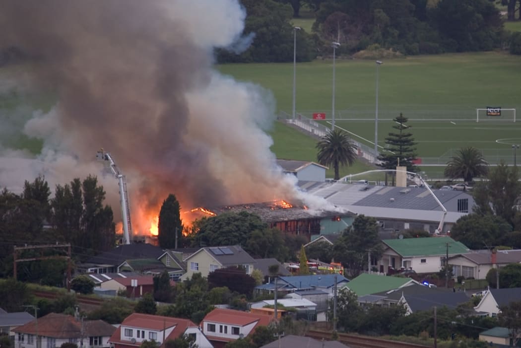 The building was well alight when crews arrived.