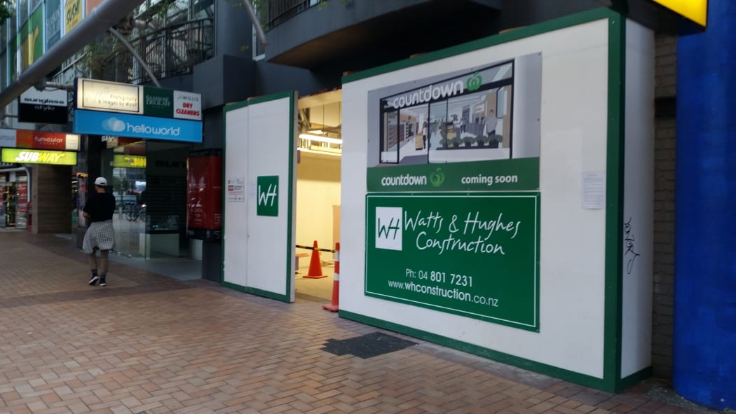 Construction of a new Countdown store on Lambton Quay, Wellington.