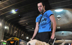 Tony Mosen and his dog Gilbert.