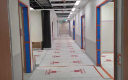 The unfinished new East Wing at Taranaki Base Hospital.