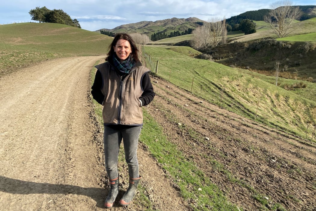 Rebecca Hyde out on the family farm