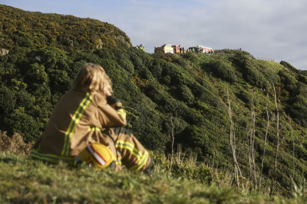 Emergency services are at the scene on Paekākāriki Hill Road.