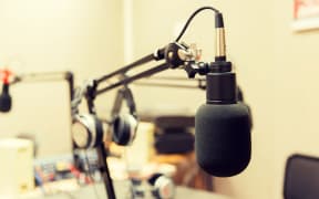 journalism, radio studio